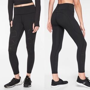 Athleta All In Reaction 7/8 Tight Laser Cut Leggings | SM